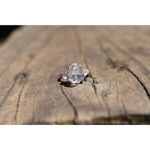 Raw Lake County Diamond Engagement Ring